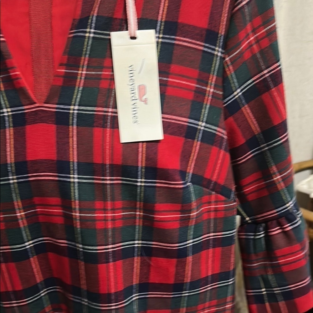 Vineyard Vines Red and Blue Plaid Dress - Picture 6 of 9